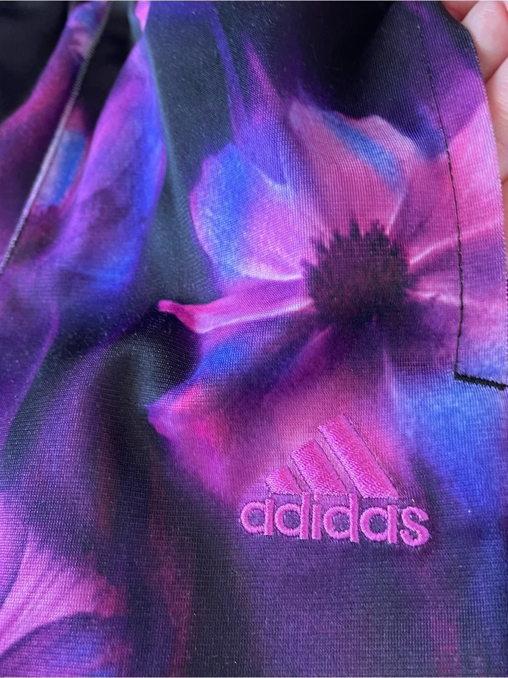 Adidas Girl 4 Floral Tricot Jogger Pants Watercolor Black Active Sport Blokecore